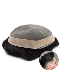 Mens Wigs Fine Mono Lace Base Hair Wig For Men Durable Poly Skin Toupee For Men