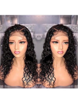 Lace Front Human Hair Wigs For Black Women Brazili...