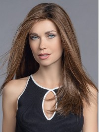 Natural Long-layered 100% Hand-tied Human Hair Wigs