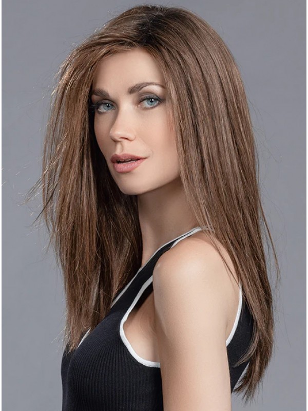 Natural Long-layered 100% Hand-tied Human Hair Wigs