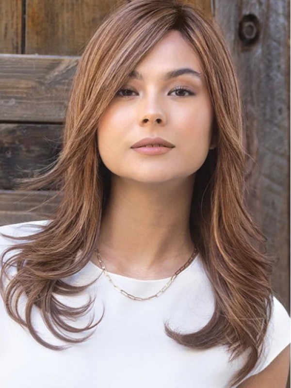 Cute Layered Remy Human Hair Lace Front Wig