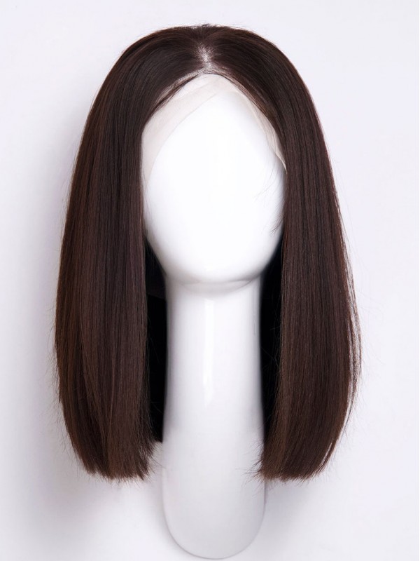 12" Natural Black Bob Remy Human Wigs