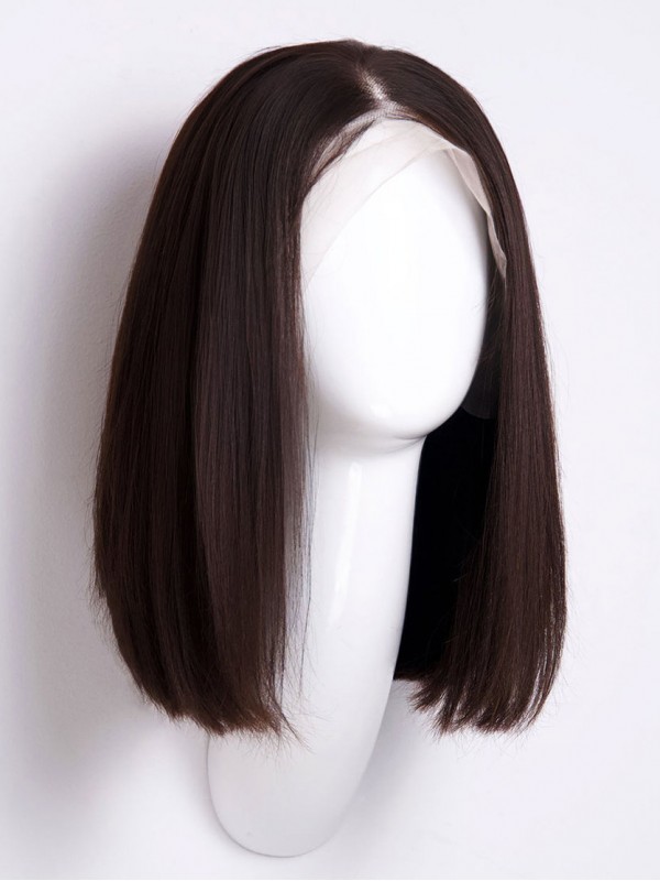 12" Natural Black Bob Remy Human Wigs