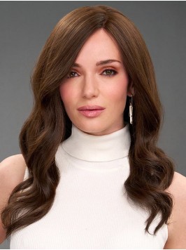 Long Brown Wigs Wavy Without Bangs Monofilament Hu...