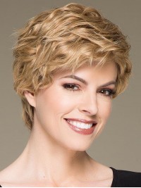 Breathable Wig 8" Wavy Pixie Wigs Human Hair