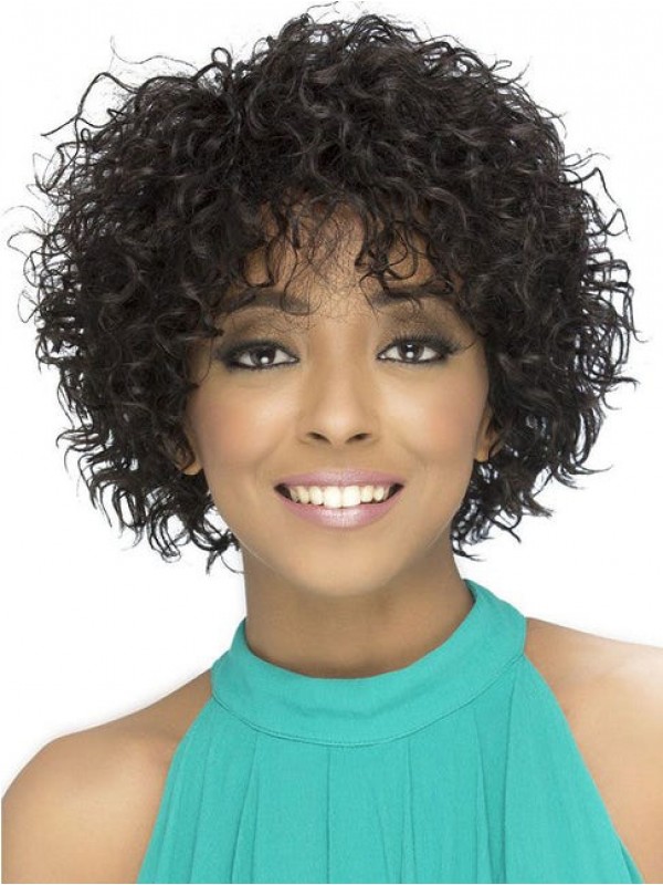 Short Curly Capless Human Hair Afro Wigs