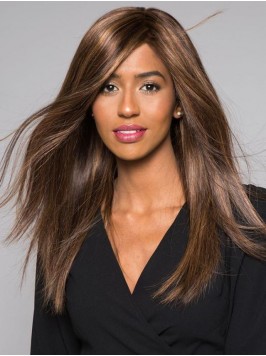 Natural Wig Long Brown Human Hair Lace Front Wigs