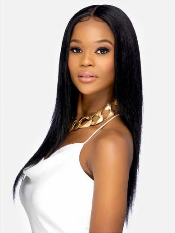 Afro-Hair Sassy Lace Front Straight Human Hair Wigs