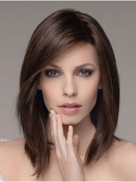 Shouler Length Light Chocolate Brown Hair Monofila...