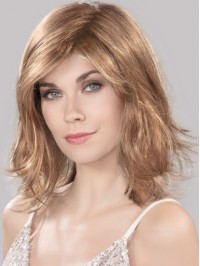 High-quality Look Medium Mono 100% Human Hair Wigs