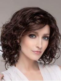 Elegant Bob Chin Length Curly 100% Human Hair Wigs