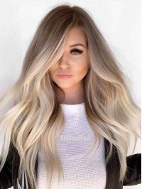 Beautiful 22" Wavy Capless 100% Human Hair Wigs