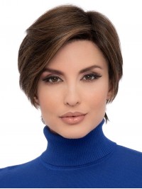 Style Wig Short Pixie Capless Straight Human Hair Wigs