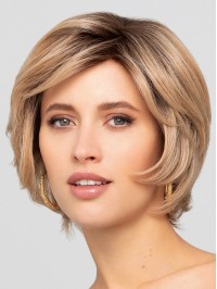 Blonde Straight Wigs Capless Bob Human Hair Wigs