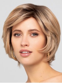 Blonde Straight Wigs Capless Bob Human Hair Wigs