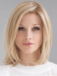 10" Straight Wigs 100% Hand-tied Blonde Remy Human Hair
