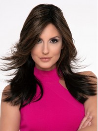 Luscious Straight Layered Human Hair Wigs For Women