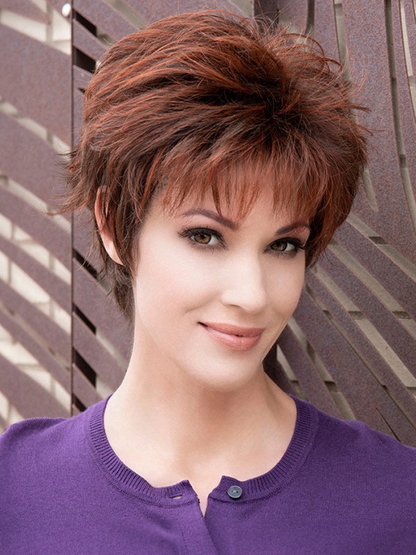 Natural Short Straight Human Hair Capless Wigs