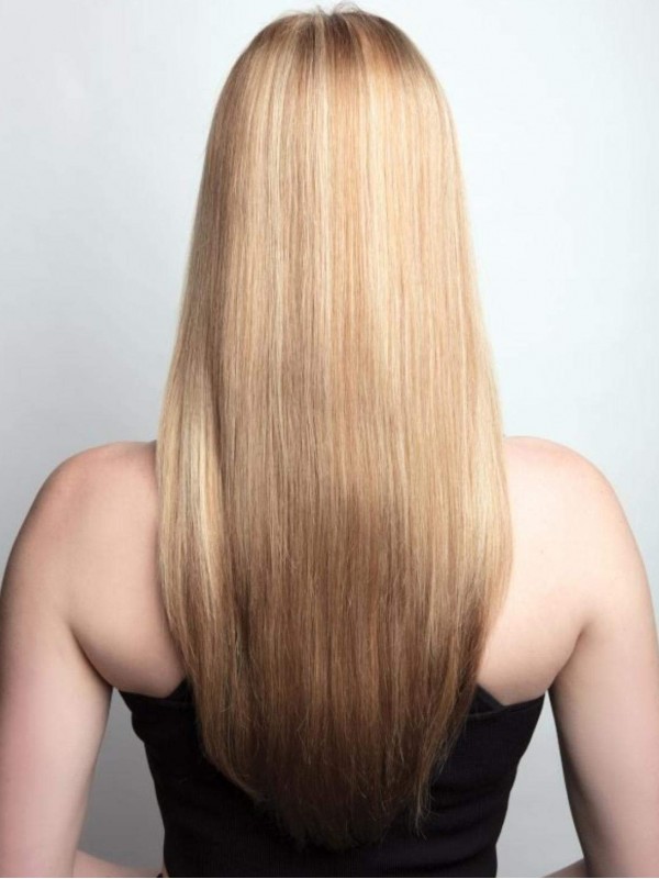 Long Blonde Capless 100% Human Hair Wigs