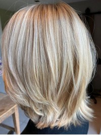 Medium Layered Human Hair Bob Wigs