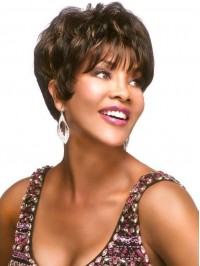 Best 8" Brown Capless Human Hair Wigs For Black Women
