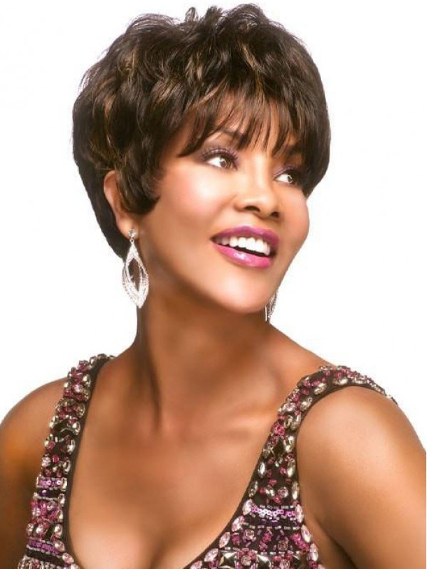 Best 8" Brown Capless Human Hair Wigs For Black Women