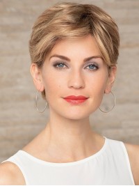 Short Lightweight Lace Front Blonde Human Hair Wig