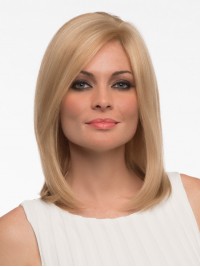 Blonde Straight Bob 100% Human Hair Capless Wigs