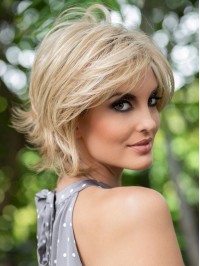 Luscious layered Short Remy Human Hair Capless Wigs