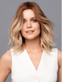 Wavy Layered Ombre Two Tone 100% Human Hair Wigs