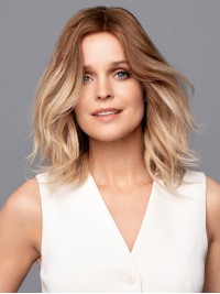 Wavy Layered Ombre Two Tone 100% Human Hair Wigs