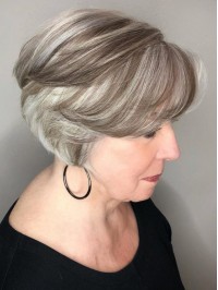Short Lace Front 8" Grey Bob Hairstyle Human Hair Wigs