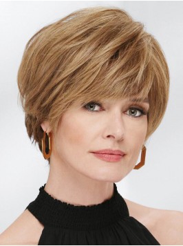 Short Layered 100% Remy Human Hair Wigs