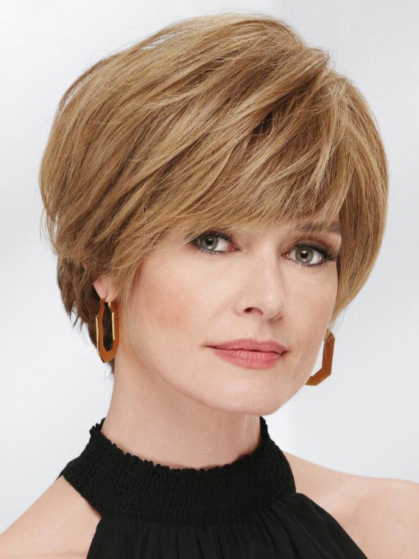 Short Layered 100% Remy Human Hair Wigs
