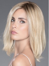 Natural 14" Bobs 100% Hand-Tied Blonde Human Hair Wigs