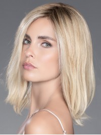 Natural 14" Bobs 100% Hand-Tied Blonde Human Hair Wigs