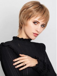 Short Blonde Capless Wigs Human Hair