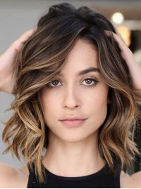 12" Ombre Wavy 100 Percent Human Hair Wigs