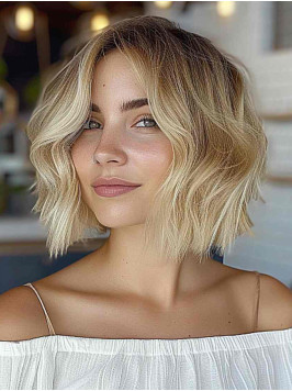 Bobs Blonde 10" Lace Front Custom Human Hair ...