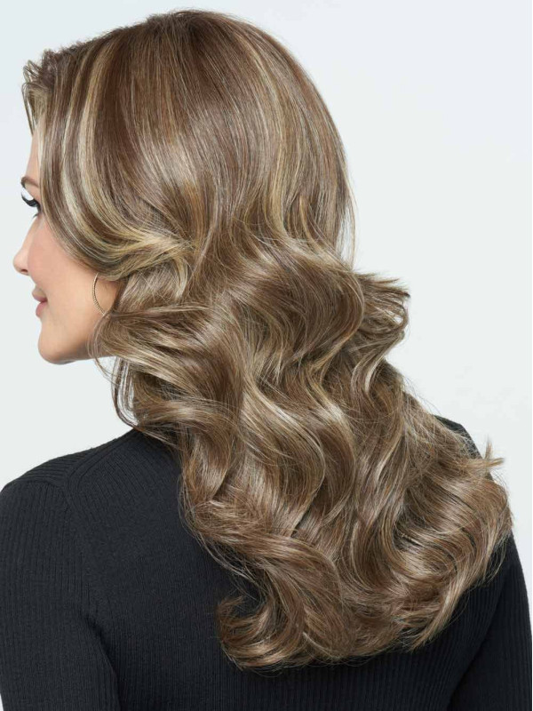 Long Glamorous 22" Layered Wavy Human Hair Lace Front Wigs