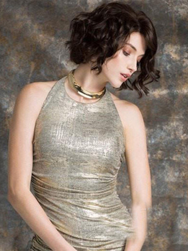 Classic 10" Bob Curly Capless Remy Human Hair