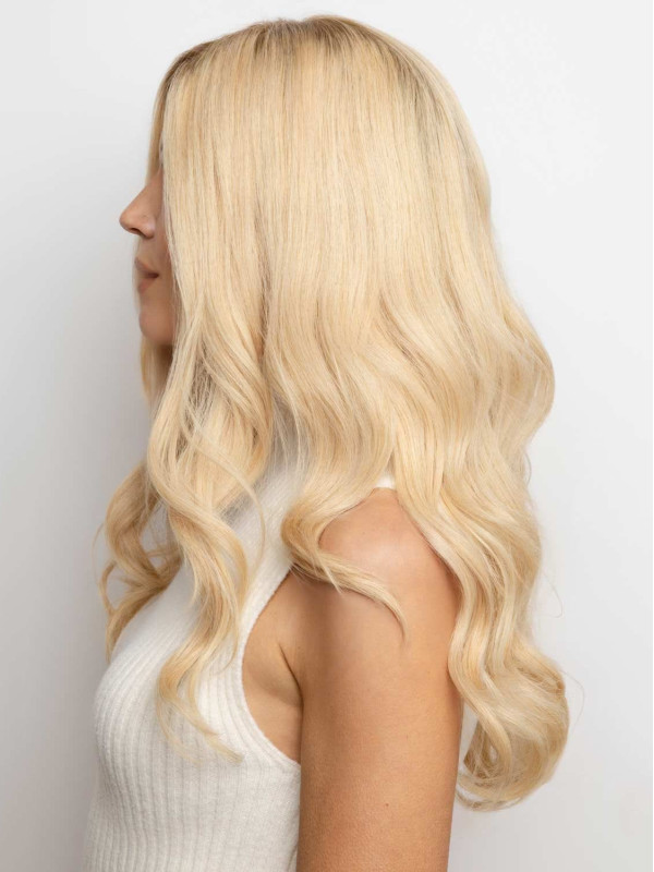 20" Lace Front Real Human Hair Wigs Without Bangs