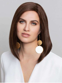 Stylish 14" Lace Front Straight Real Human Hair Wigs