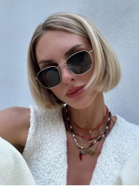Short Straight Lace Front 8" Blonde Bobs Wigs