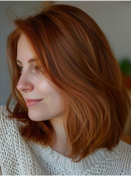 12" Without Bangs Straight Copper Lace Front ...