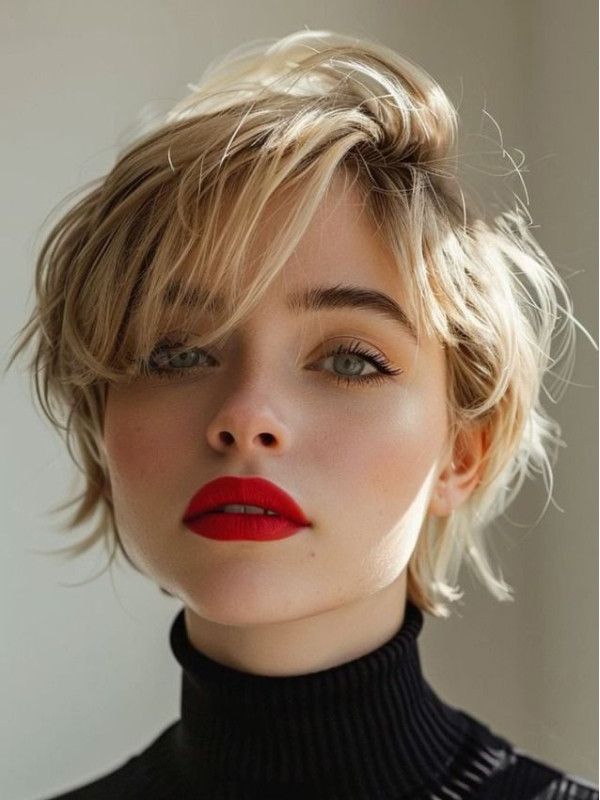 Short Wigs 6" Straight Monofilament Blonde 100% Human Hair Wigs
