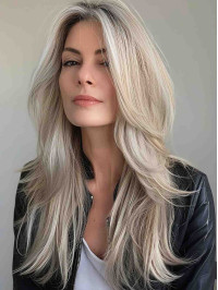 Long Remy Human Hair 18" Capess Layered Real Hair Wigs