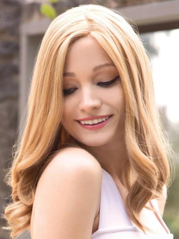 Glamorous 16" Without Bangs Wavy Lace Front Human Hair Wigs