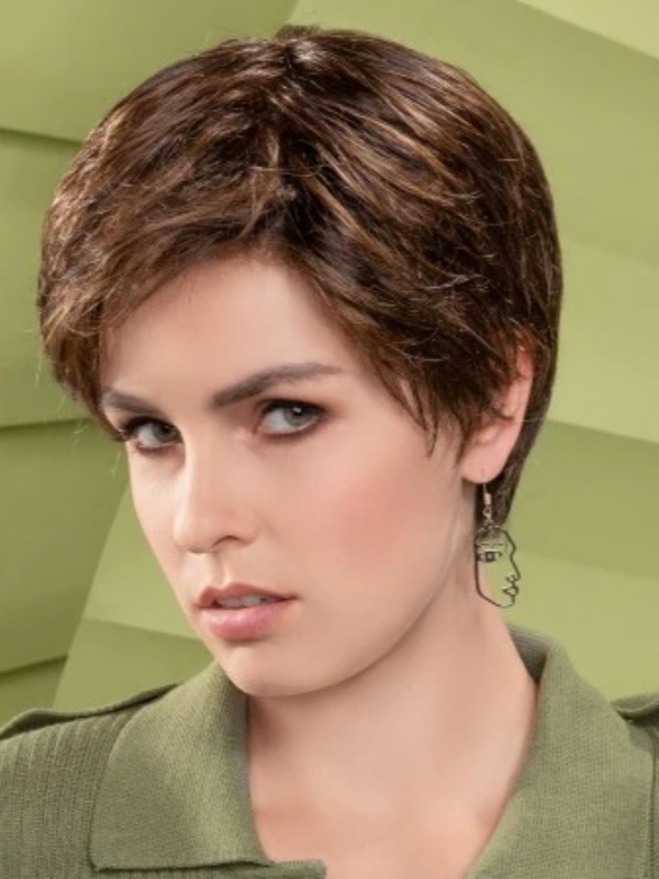Short 6" Chic Straight Capless Human Hair Wigs