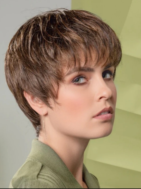 Short 6" Chic Straight Capless Human Hair Wigs